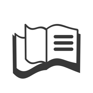metin kitap izole simgesi