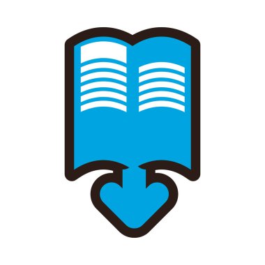 elektronik kitap indir izole simgesi