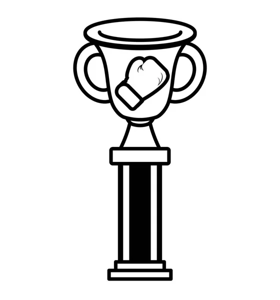 Prix boxe or icône isolée — Image vectorielle