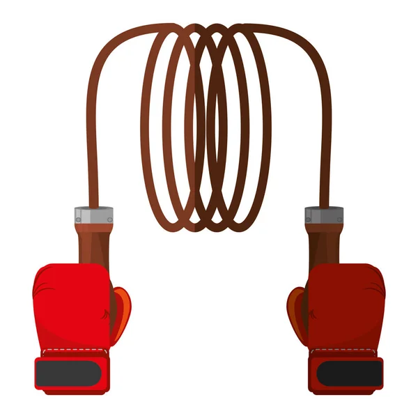 Boxing rope isolated icon — Stock Vector