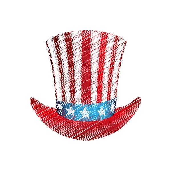 Estados Unidos de América sombrero — Vector de stock