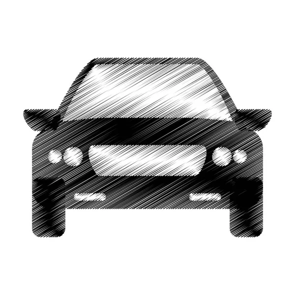 Mão desenho carro ícone sedan — Vetor de Stock