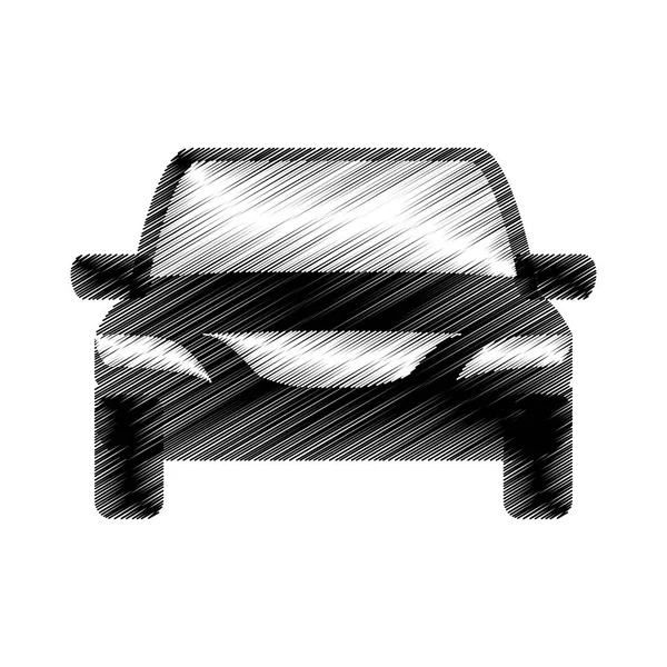 Dibujo a mano coche transporte icono de diseño — Vector de stock
