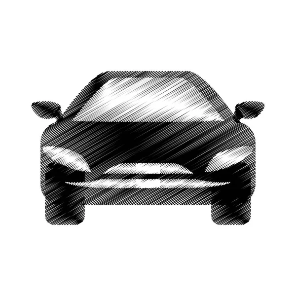Hand drawing car symbol icon — Stock Vector