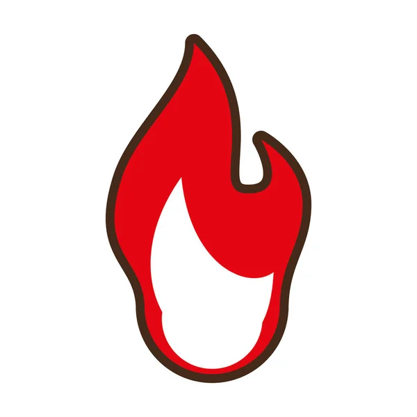 Полум'я вогню червоний символ значок — стоковий вектор