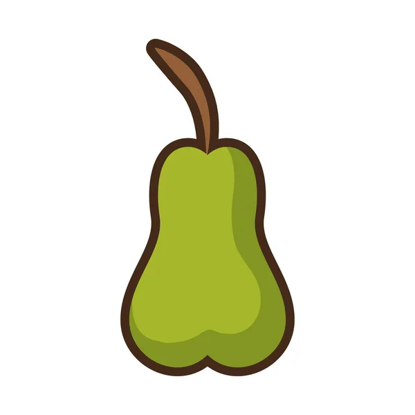 Tasty pear cartoon green design icon — Stock Vector