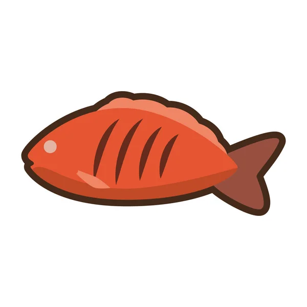 Diseño de icono de comida de pescado fresco — Vector de stock
