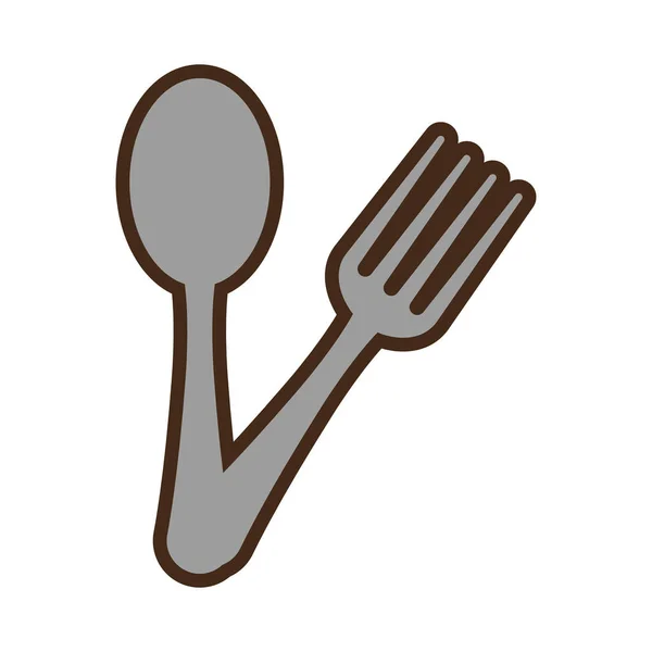 Colher e garfo utensílios de cozinha design —  Vetores de Stock
