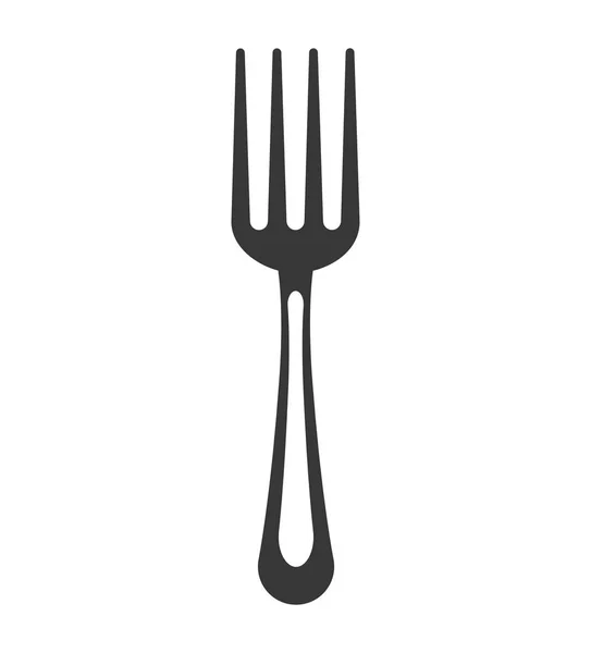 Ikon grafik dapur silhouette fork steel - Stok Vektor