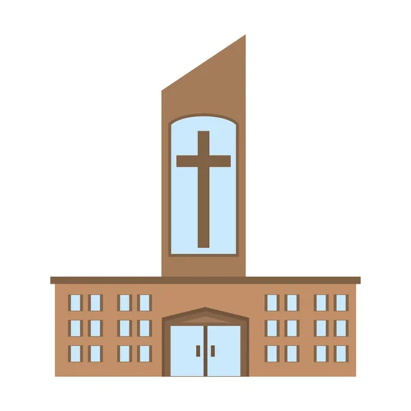 가톨릭 교회 건물 아이콘 디자인 — 스톡 벡터