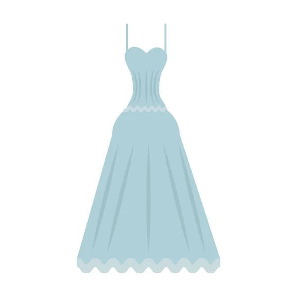 Leuke bruiloft jurk pictogram — Stockvector