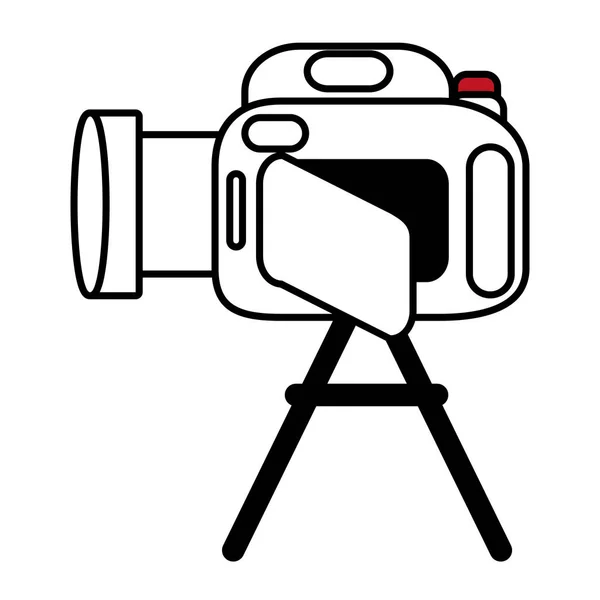 Pictograma videocámara video película trípode diseño — Vector de stock