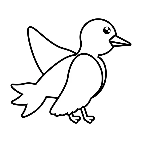 Pictograma paloma símbolo de la boda icono de diseño — Vector de stock