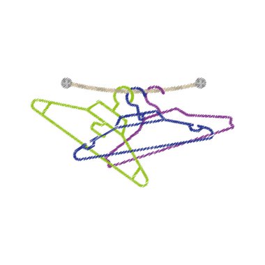 kanca giysi izole simgesi