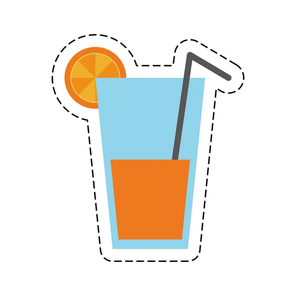 Orangensaftglas — Stockvektor
