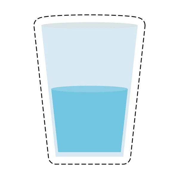 Geïsoleerd glas water — Stockvector