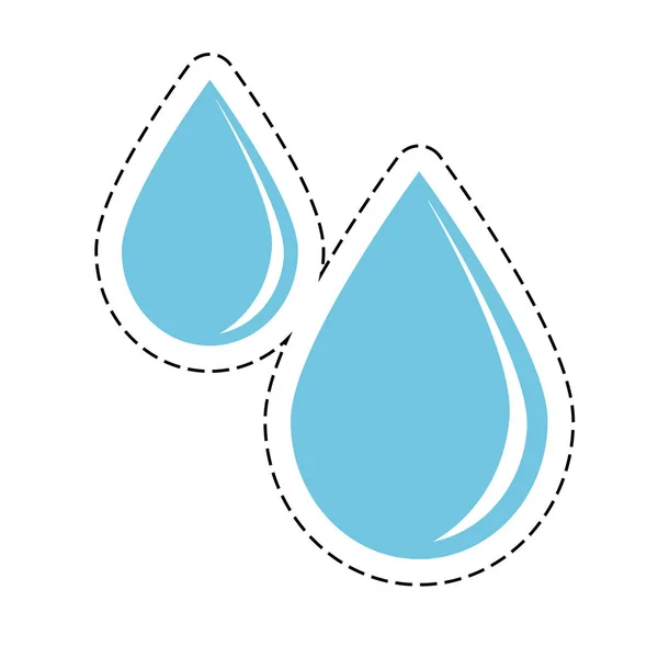 Капли изолированной воды — стоковый вектор