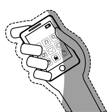 akıllı telefon mobil teknoloji izole simgesi