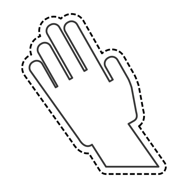 Lidská ruka silueta — Stockový vektor