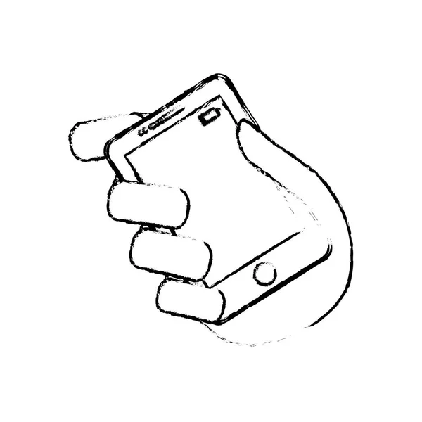 Smartphone technologie mobile icône isolée — Image vectorielle