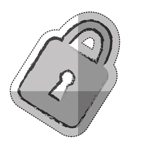 Padlock security safe — Stock Vector