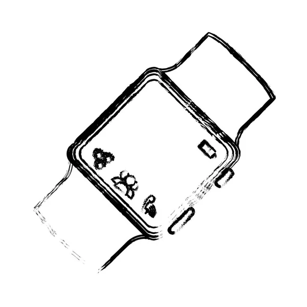 Pulsera de reloj inteligente portátil — Vector de stock