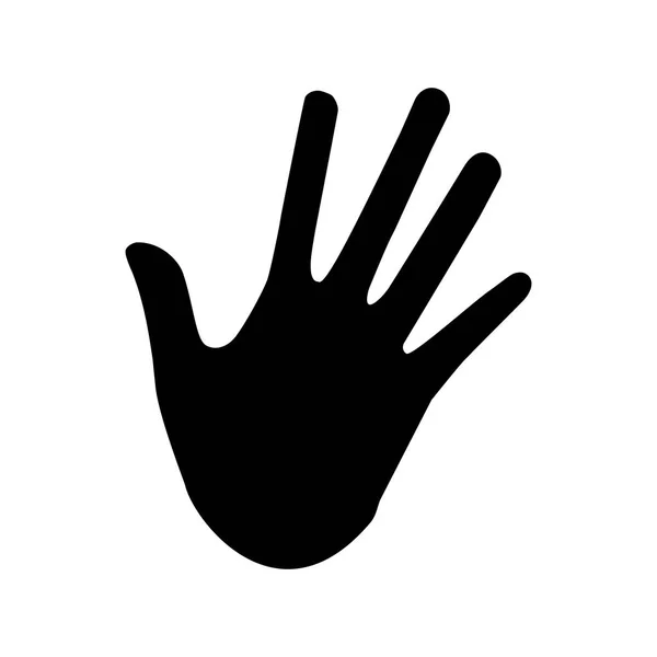 Menselijke hand silhouet — Stockvector