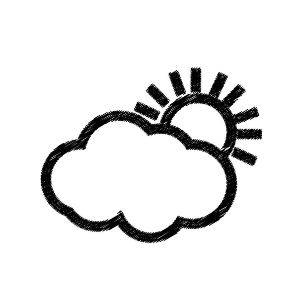 Погода солнце облако — стоковый вектор