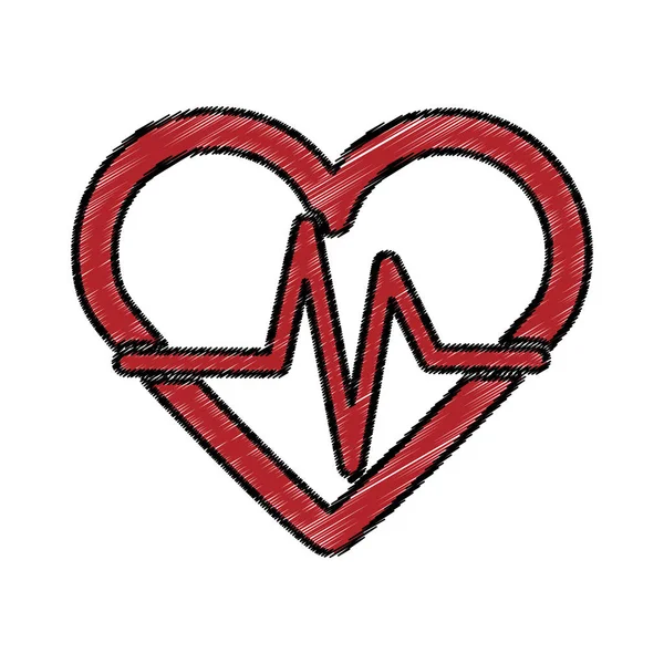 Corazón médico del hospital — Vector de stock