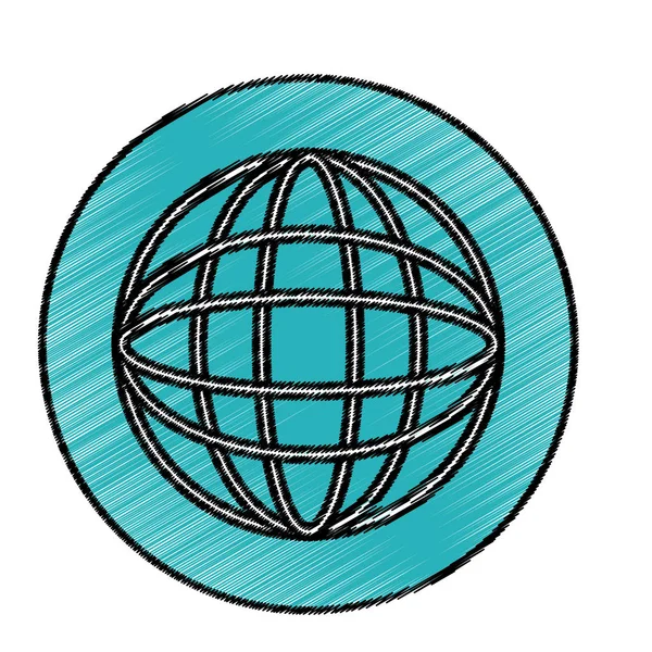 グローバルな球のシンボル — ストックベクタ