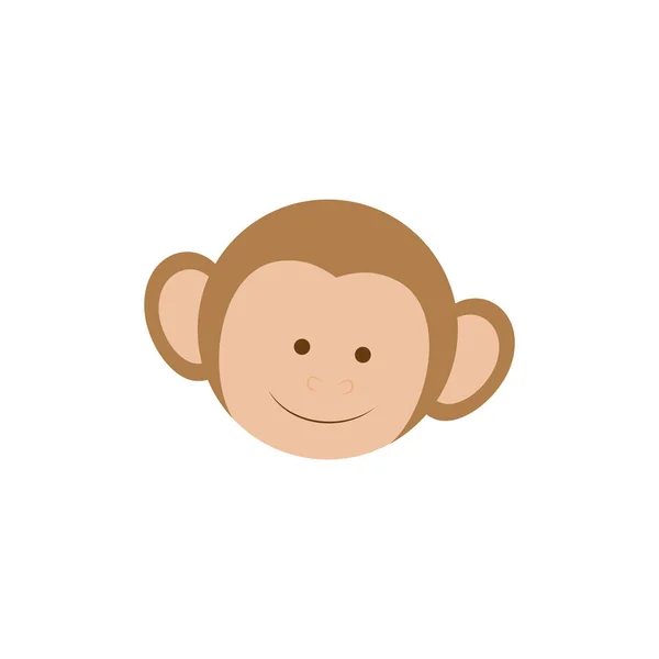 Mono lindo dibujos animados — Vector de stock