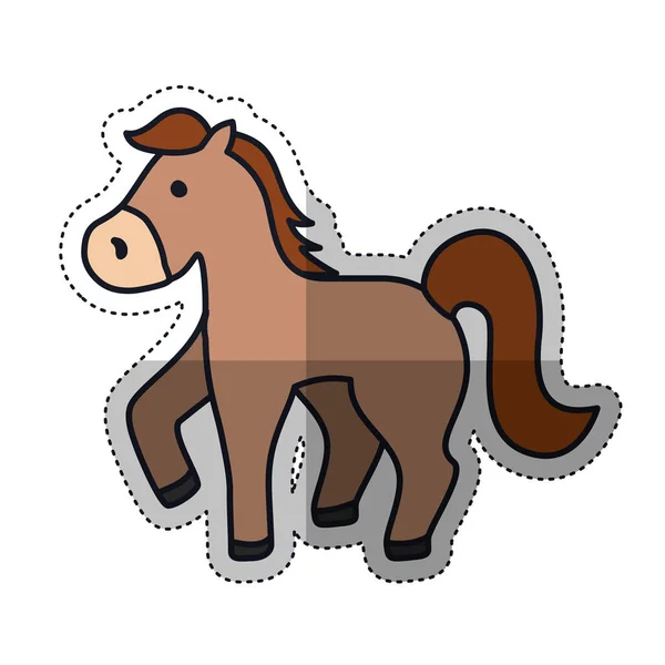 Мультфільм ізольованих кінь — стоковий вектор