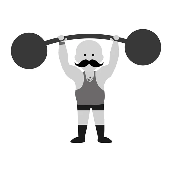 Caricature de cirque Strongman — Image vectorielle