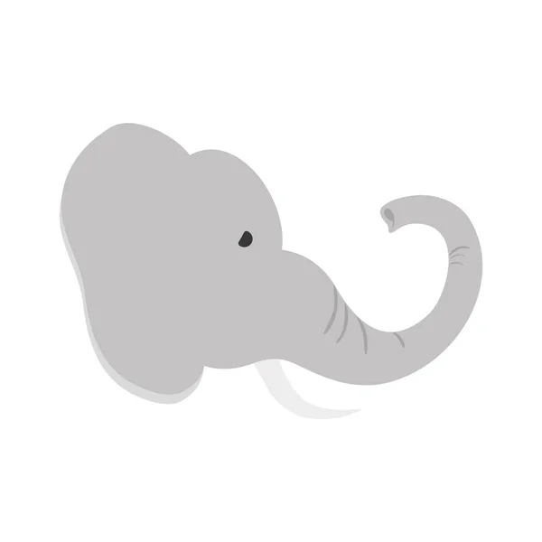 Bande dessinée éléphant isolé — Image vectorielle