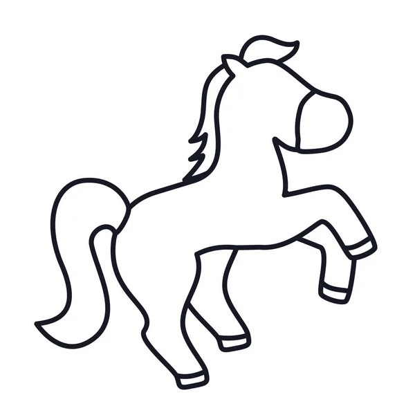 Dibujos animados caballo aislado — Vector de stock