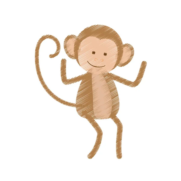 Desenho animado macaco bonito — Vetor de Stock