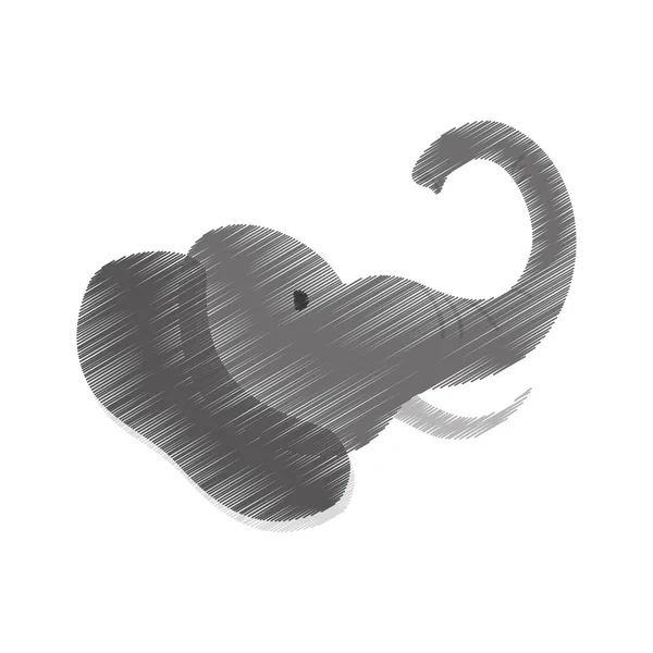 Изолированная карикатура на слона — стоковый вектор