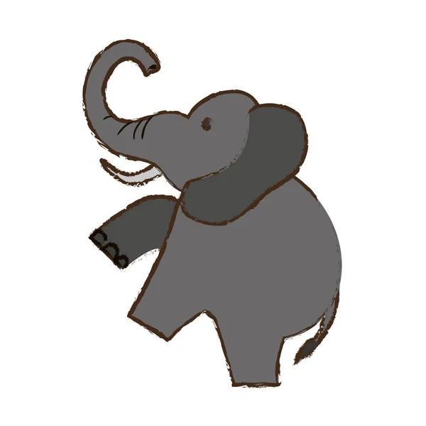 Geïsoleerde olifant cartoon — Stockvector