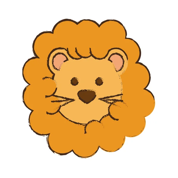 Lindo león de dibujos animados — Vector de stock