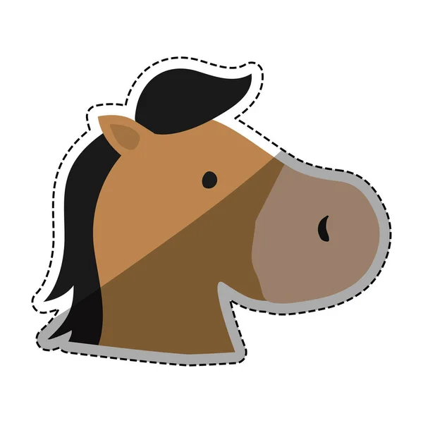 Dibujos animados caballo aislado — Vector de stock