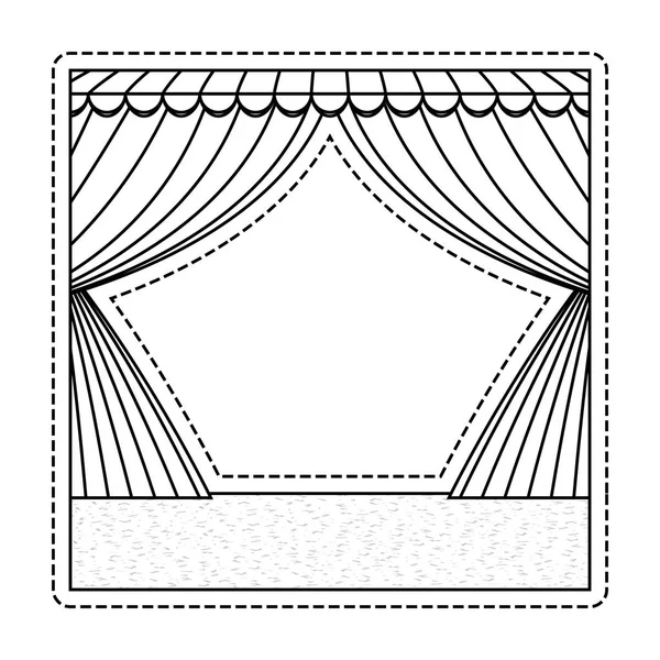 Elevaciones de cortina de circo — Vector de stock