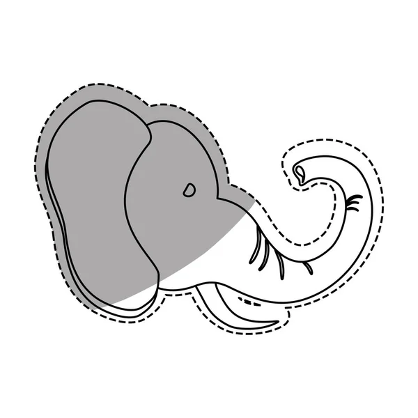 Dibujos animados elefante aislado — Vector de stock