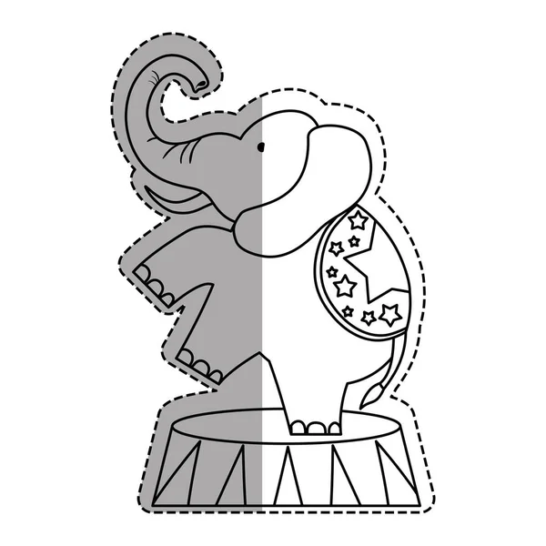 马戏团的大象卡通 — 图库矢量图片