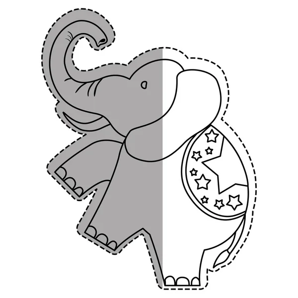 Zirkuselefant-Cartoon — Stockvektor