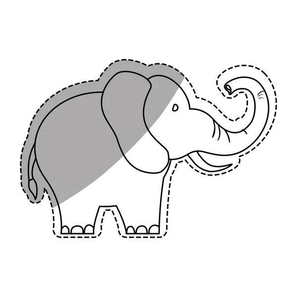 Elszigetelt elefánt rajzfilm — Stock Vector