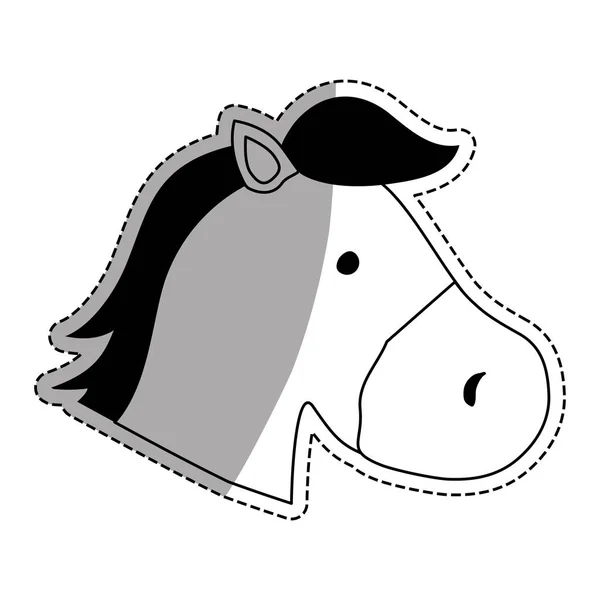 Geïsoleerde paard cartoon — Stockvector