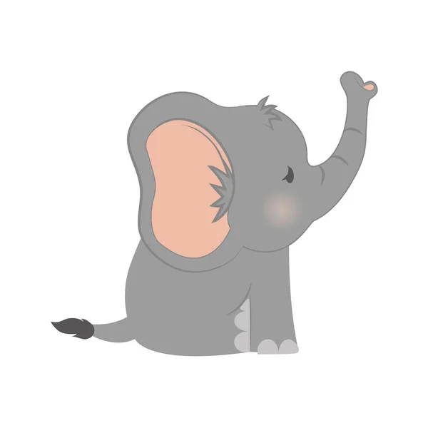 Baby olifant cartoon — Stockvector