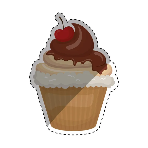 Deliciosa sobremesa de cupcake — Vetor de Stock