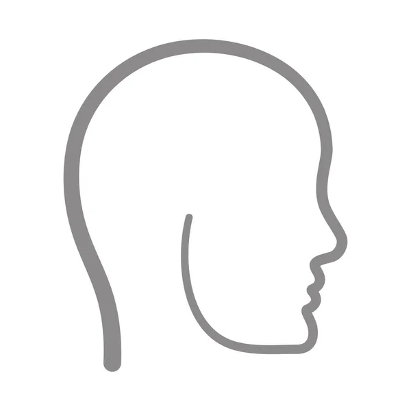 Silhouette testa umana — Vettoriale Stock