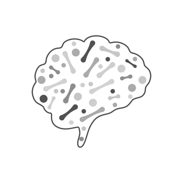 Mente cerebral humana — Vector de stock